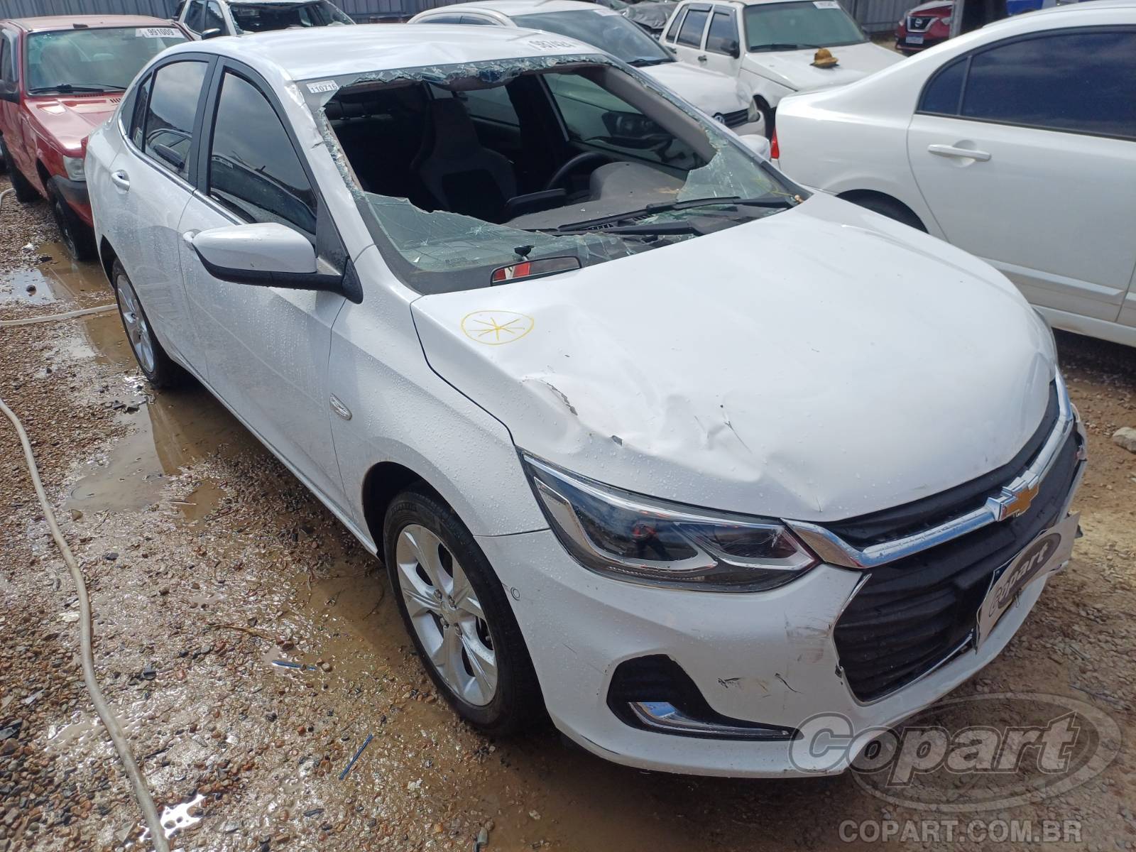 Chevrolet Onix Plus Premier AT 1.0 12V Ecotec Turbo 2020 Médio Dano Frontal