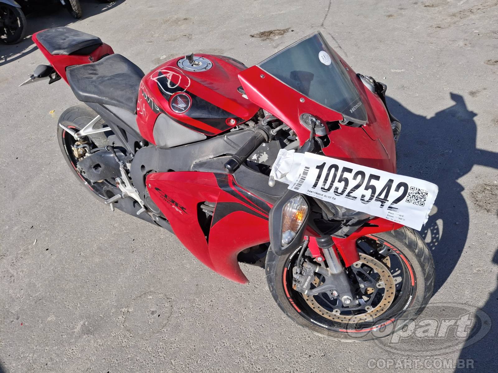 Veículo HONDA CBR Honda CBR 1000RR 2009 Remarcado 2009 em leilão