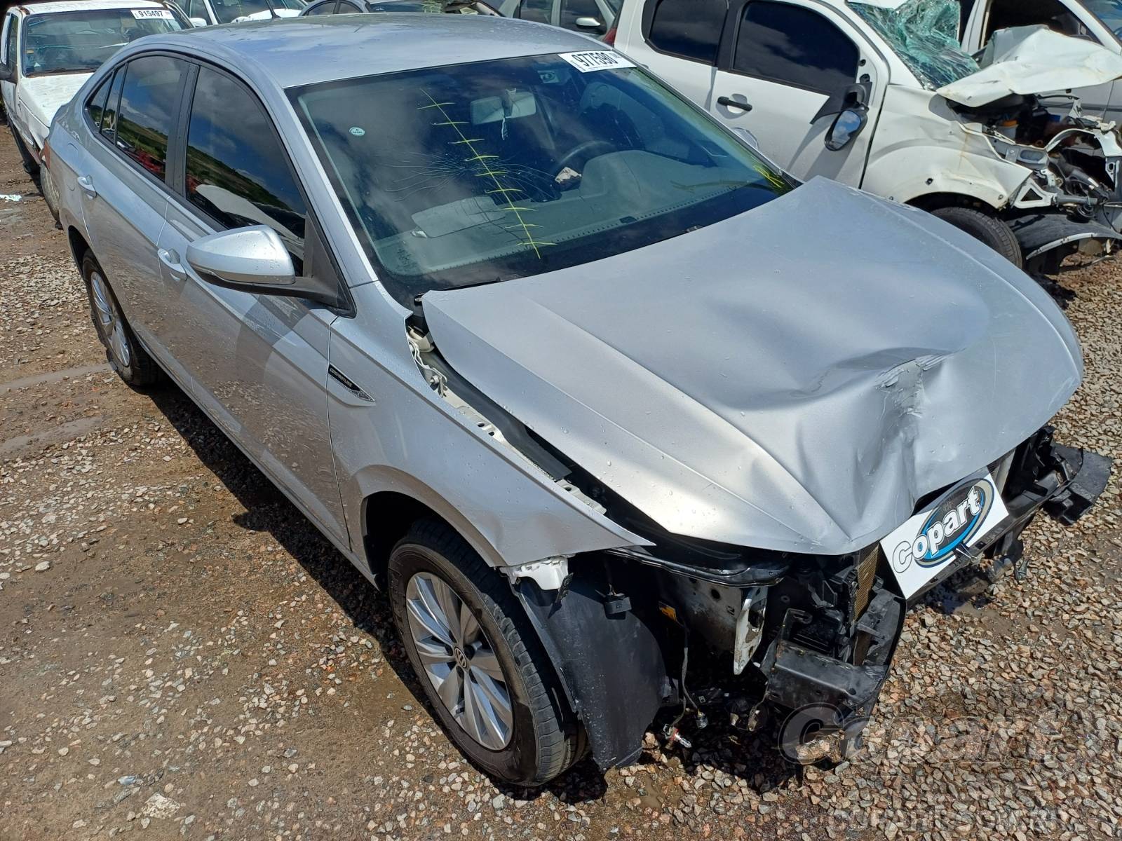 Veículo VW - VolksWagen Virtus Volkswagen Virtus Comfortline 1.0 12V TSI Turbo 2020 Colisão Média Monta 2020 em leilão