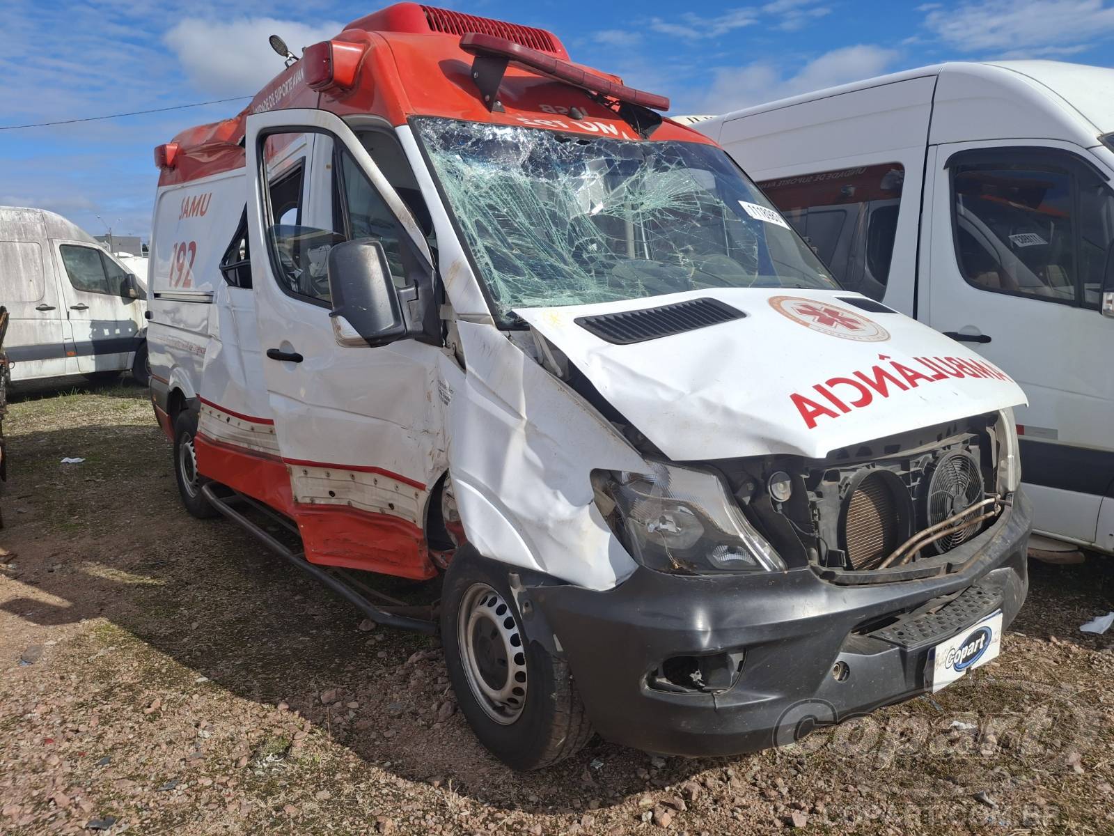 Veículo MERCEDES-BENZ Sprinter Mercedes Benz Sprinter 313 CDI 2019 Ambulância Colisão Lateral 2019 em leilão