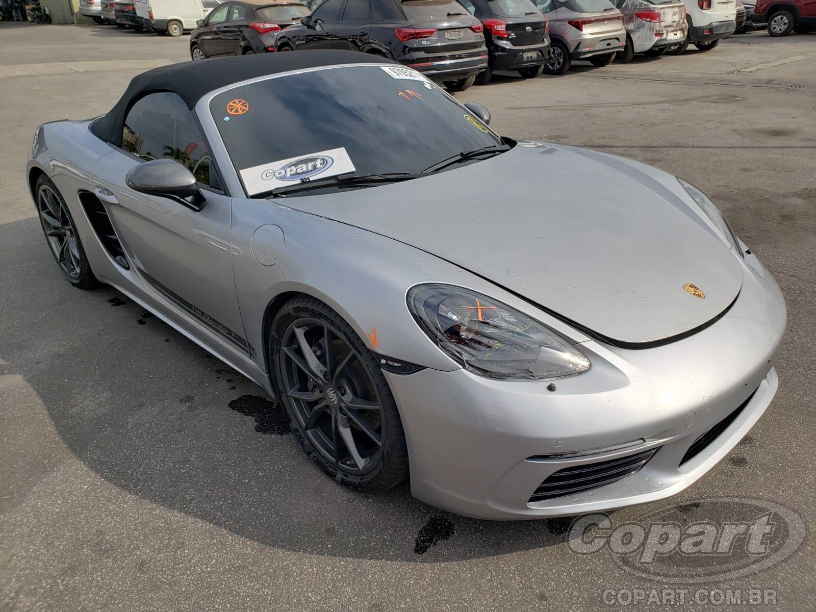Veículo Porsche 718 BOXSTER 2022 PORSCHE 718 BOXSTER 2.0 H4 TURBO CINZA PREMIER 2022 em leilão