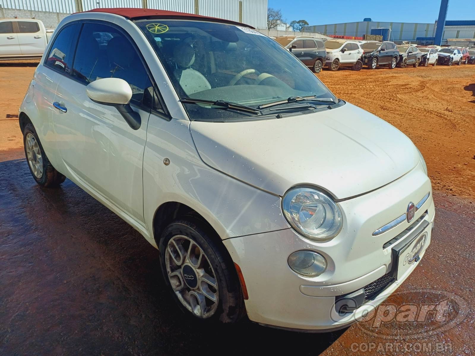 Veículo Fiat 500 Fiat 500 Cabrio Dualogic 1.4 Evo 2014 2014 em leilão